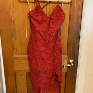 NWT lovers and friends red lace dress XS
